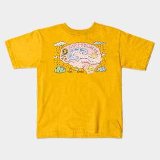 How to Meditate Mindfulness Brain Kids T-Shirt